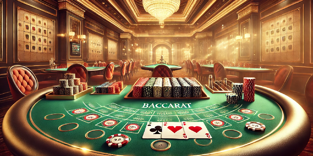 Baccarat game in casino